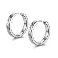 Einfacher Stil U-form Titan Stahl Polieren Ohrringe 1 Paar main image 4