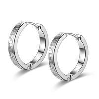 Simple Style U Shape Titanium Steel Polishing Earrings 1 Pair sku image 9