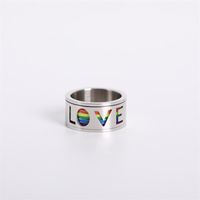 El Amor Es Amor Anillo Arcoíris Rueda Universal Giratoria  Venta Caliente Nuevo Anillo De Orgullo Lgbt sku image 6