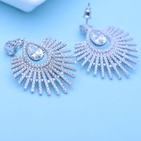 Fashion Zircon Plating Earrings  (rose Alloy -10c04)  Nhtm0004-rose Alloy -10c04 sku image 2