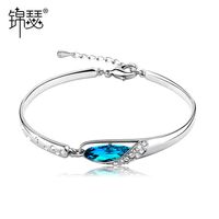 Fashion Alloy Inlaid Imitated Crystal Bracelet  (sea Blue -12a05)  Nhtm0068-sea Blue -12a05 sku image 1