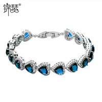 Fashion Zircon Plating Bracelets  (corundum 17cm-12g11)  Nhtm0151-corundum 17cm-12g11 sku image 1