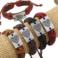 Leather Fashion Geometric Bracelet  (four Colors Are Made) Nhpk1823-four Colors Are Made sku image 1
