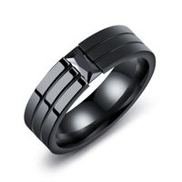 Taobao Tmall Quelle Personal Isierte Diamant Titan Stahl Herren Ring Schwarz Zirkon Gezeiten Herren Einzel Ring Ring sku image 2