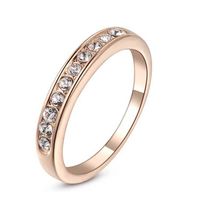 Alloy Simple Geometric Ring  (rose Alloy White Rhinestone-5) Nhlj3746-rose Alloy White Rhinestone-5 sku image 4