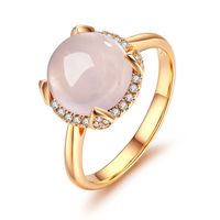 Européen Et Américain De Mode Pierre Précieuse Bague De Femme Nouvelle Simple Et Polyvalent Opale Anneau Rose Bague En Cristal De Cristal 97604 sku image 4