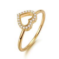 Neuer Diamant Hohler Liebes Ring Weiblicher Kreativer Herzförmiger Paar Ring Roter Apfels Chmuck Großhandel 810226 sku image 1
