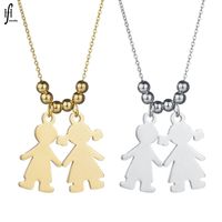 Européen Et Américain Populaire Nouveau Accessoires Famille Série En Acier Inoxydable Femmes De Collier Garçons Et Filles En Acier Inoxydable Pendentif sku image 1