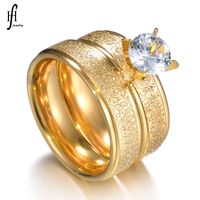 Außenhandels Schmuck 304 Edelstahl Ring Koreanische Version Gefrostete Paar Ring Herren-und Damen Schmuck Kreatives Valentinstag Geschenk sku image 1