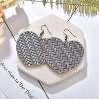 Womens Teardrop Shaped Pu Leather Earrings Nhbq129274 sku image 1