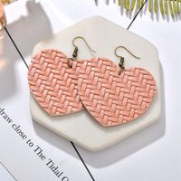 Womens Teardrop Shaped Pu Leather Earrings Nhbq129274 sku image 11