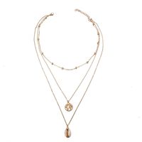 Creative Vintage Alloy Shell Conch Pendant Double Necklace Nhpj132506 sku image 8