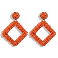 Fashion Woven Color Tassel Beads Earrings Nhjq141832 sku image 1