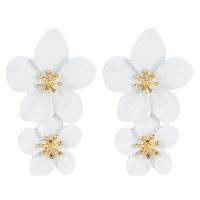 Fashion Double Flower Earrings Nhln143521 sku image 11