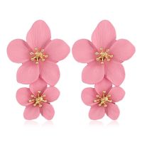 Ins Koreanische Kleine Frische Blumen Ohrringe Weibliche Böhmische Mehrfarbige Zweilagige Lange Ohrringe Europäische Und Amerikanische Earring sku image 8