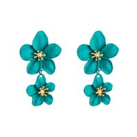 Ins Koreanische Kleine Frische Blumen Ohrringe Weibliche Böhmische Mehrfarbige Zweilagige Lange Ohrringe Europäische Und Amerikanische Earring sku image 3