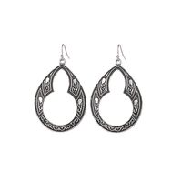 Vintage Carved Pattern Gourd Hollow Earrings Nhdp148665 sku image 2