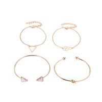 Alloy Knotted Triangle Honeycomb Bracelet Four-piece Nhdp154404 sku image 1