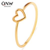 Womens Heart-shaped Electroplated Copper Rings Nhdp157510 sku image 10