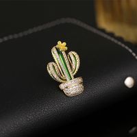 Cactus Broche Decoración De Escote Anti-desnudo Pequeño Collar Hebilla Pin Broche Accesorios De Ramillete sku image 1