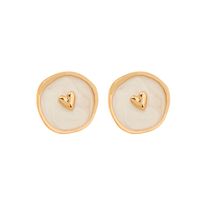 Jewelry Wholesale New Fashion Alloy Dripping Oil Love Moon Earrings Lightning Earrings sku image 14