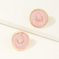 Jewelry Wholesale New Fashion Alloy Dripping Oil Love Moon Earrings Lightning Earrings sku image 15