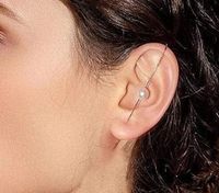 Kreative Einfache Legierung Eingelegte Strass Ohrringe Slash Ohrringe Großhandel sku image 1