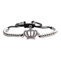 Ensemble De Bracelets Ajustables Couronne Zircon Micro-incrustés sku image 2