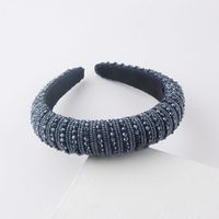 New Fashion Korean Sponge Crystal Rice Beads Hair Band sku image 16