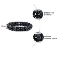 Black Gallstone Beaded Bracelet Wholesale sku image 1