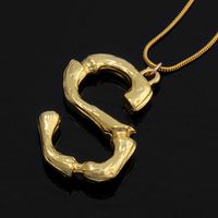 Fashion Lava Geometric Letter Pendent Short Clavicle Necklace sku image 3