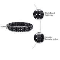 Fashion Black Gallstone Hemisphere Beaded Bracelet sku image 1