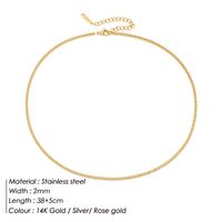 Stainless Steel 14K Gold Plated Fashion Plating U Shape Necklace sku image 10