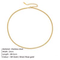 Stainless Steel 14K Gold Plated Fashion Plating U Shape Necklace sku image 12