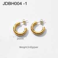 Nihaojewelry Großhandel Schmuck Einfache Kupfer Vergoldete Geometrische Ohrringe sku image 6