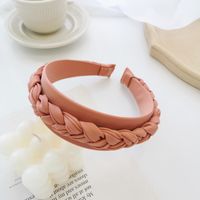 Nihaojewelry Korean Style Solid Color Cloth Braided Wide-brimmed Headband Wholesale Jewelry sku image 4