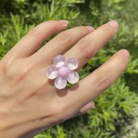 Wholesale Jewelry Acrylic Flower Three-dimensional Ring Nihaojewelry sku image 1