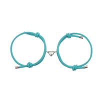 Alloy Heart Magnets Attract Simple Couple Bracelets A Pair Jewelry Wholesale Nihaojewelry sku image 4