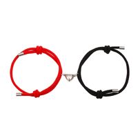 Alloy Heart Magnets Attract Simple Couple Bracelets A Pair Jewelry Wholesale Nihaojewelry sku image 9