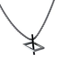 Wholesale Geometric Three-dimensional Titanium Steel Necklace Nihaojewelry sku image 3