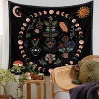 Bohemian Plant Moon Painting Tapestry Room Decoration Wall Cloth Wholesale Nihaojewelry sku image 3