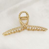 Korean Pearl Bow Tie Clip Fashionable New Temperament Hair Catching Hair Accessories Simple Disc Hair Headdress sku image 8