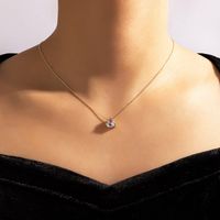 Simple Transparent Invisible Fish Line Zircon Necklace Diamond-studded Clavicle Chain Female sku image 29
