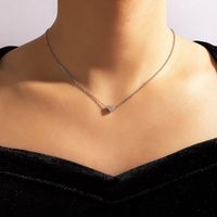 Simple Transparent Invisible Fish Line Zircon Necklace Diamond-studded Clavicle Chain Female sku image 21