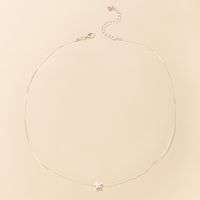 Simple Transparent Invisible Fish Line Zircon Necklace Diamond-studded Clavicle Chain Female sku image 6