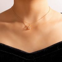 Simple Transparent Invisible Fish Line Zircon Necklace Diamond-studded Clavicle Chain Female sku image 30