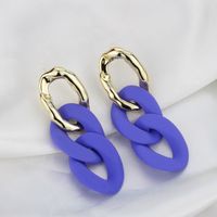 Klein Blue Earrings Korean Version Of Geometric Pendant Earrings sku image 7