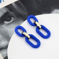 Klein Blue Earrings Korean Version Of Geometric Pendant Earrings sku image 4