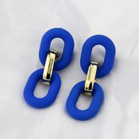 Kleine Blaue Ohrringe Koreanische Version Von Geometrischen Anhängerohrringen sku image 13