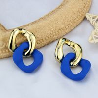 Klein Blue Earrings Korean Version Of Geometric Pendant Earrings sku image 1